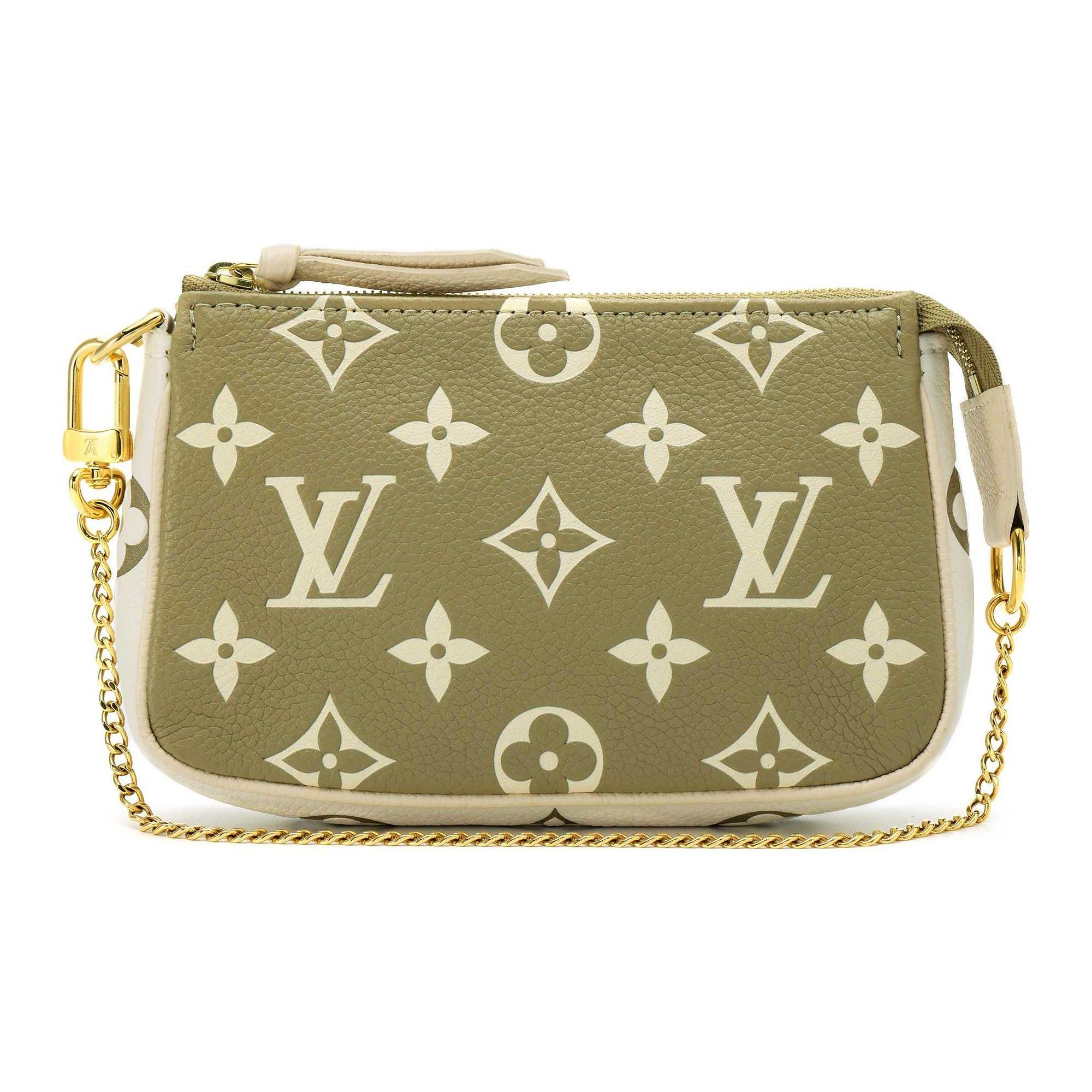 

Louis Vuitton Сумка-клатч Accessoires Classic Monogram Шкіряна сумка через плече Сумка на ланцюжку Міні-клатч Жіночі сумки Коричневий Рожевий M81284 Basic Set (Bag+Dust Bag)