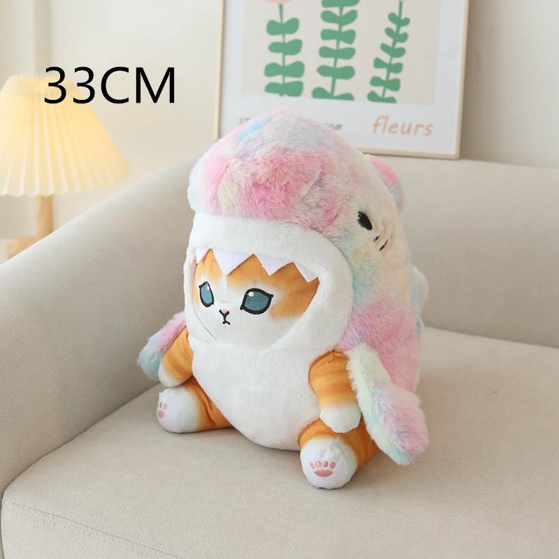 Cartoon Cute Shark Fried Shrimp Cat Plush Doll Pendant Charm Package Pendant Gifts