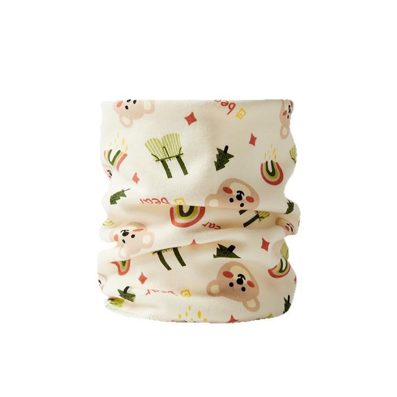 Kids Winter Scarf Soft Cotton Neck Warmer Animal Print Boys Girls Outdoor Use Warm Gaiter