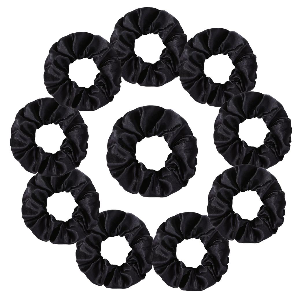 25/10//6 Stück Satin Scrunchies Mädchen Elastisches Haarband Pferdeschwanzhalter Haargummis Mode Damen Accessoires Uni Scrunchy