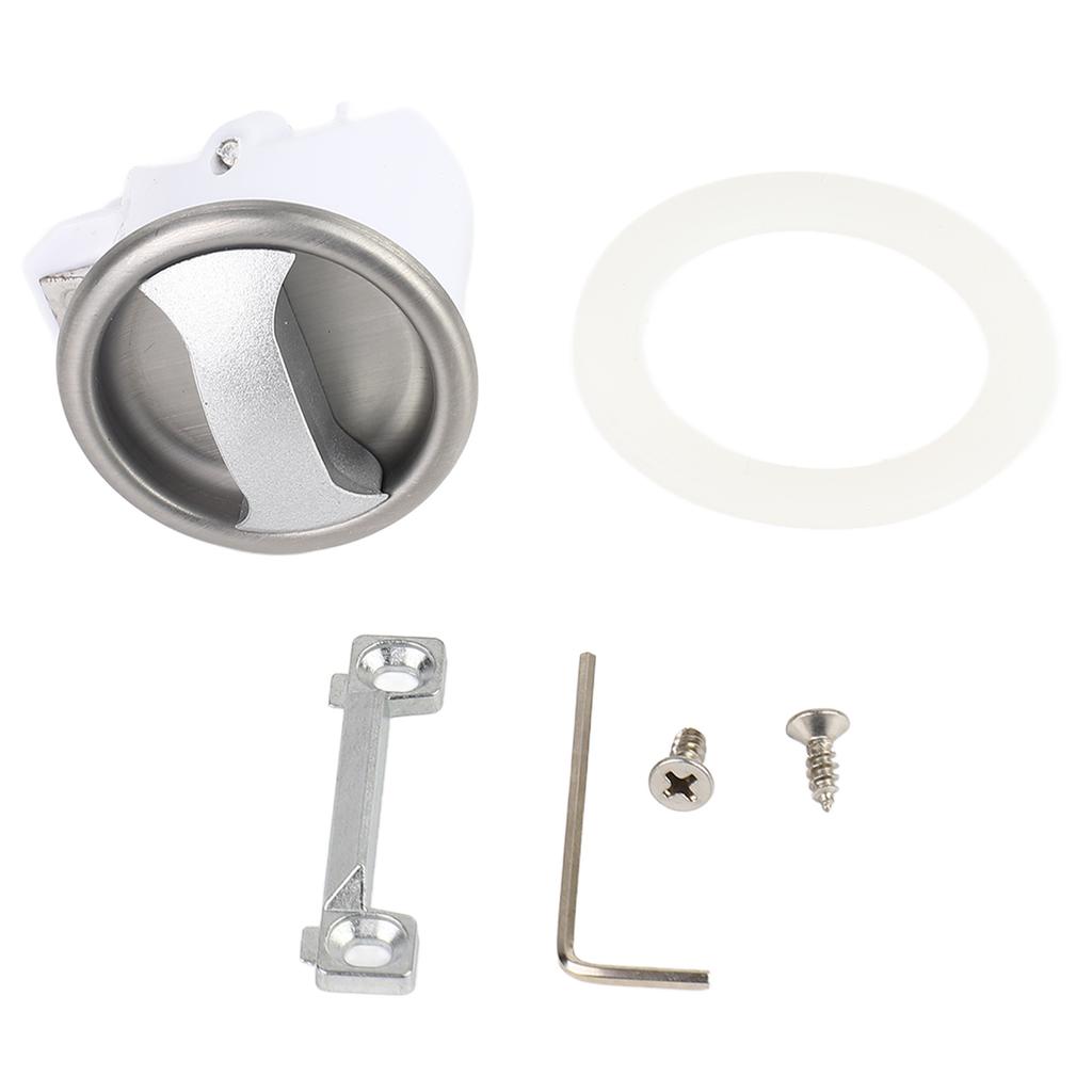 ABS Plastic Switch Button Stainless Steel Wiredrawing Panel Door Lock Accessory for Bathroom Motor Homes Dining Car