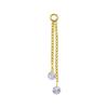 Charm Chain With White Zircons - Gold - D-071 25 Mm
