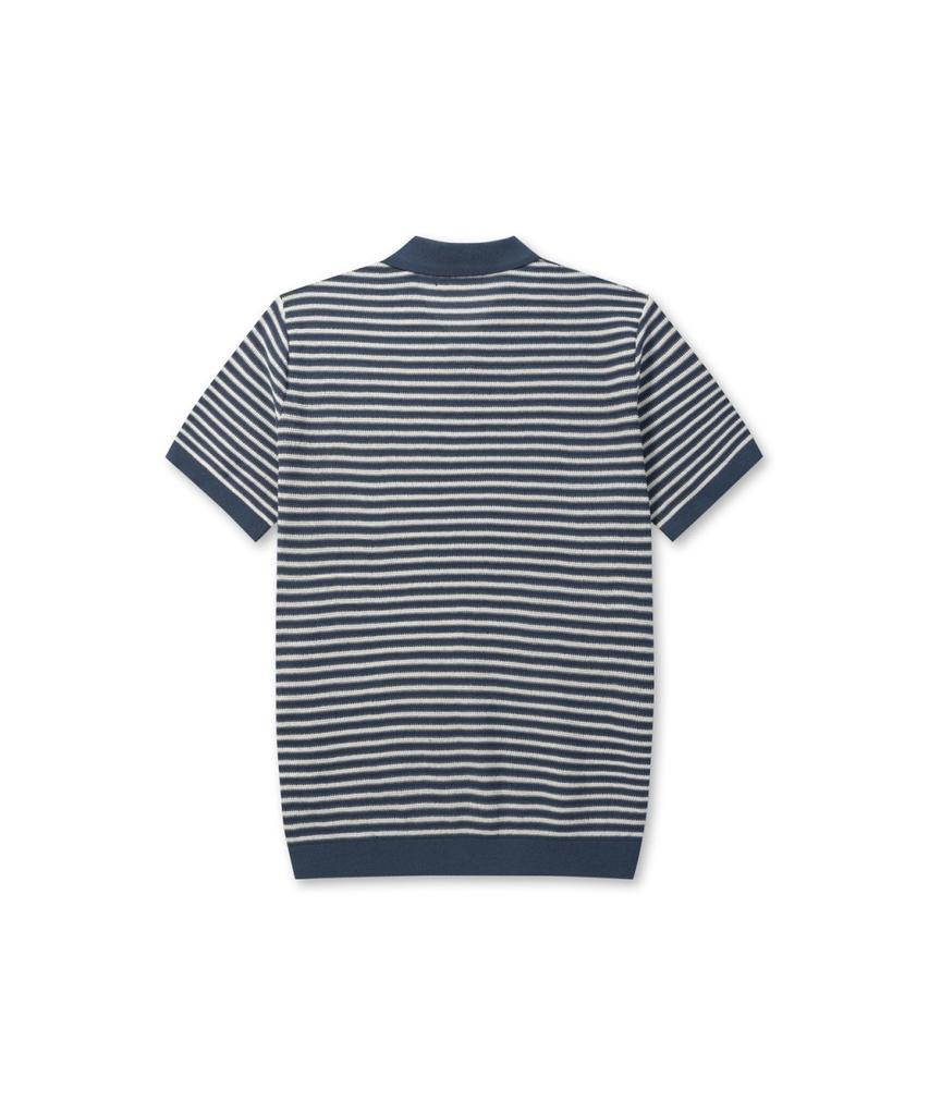 BRENTWOOD [Liberty] Washable Striped Polo Neck Sweater Brwam26512Bux