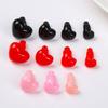 10Pcs Heart Shape Plastic Safety Noses For Crochet Toys Amigurumi Pink/Red/Black Nose Animal for Bear Puppet Dolls Toys DIY