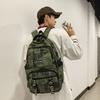 Trendy Brand Camouflage Backpack Men's Large Capacity Casual Junior High and School Student Schoolbag Female Harajuku Style Graffiti Couple Backpack