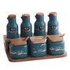 Kitchen Seasoning Box Set Oil Bottle Combination Creative Household Double Ceramic Seasoning Jar Salt Jar Seasoning Bottle