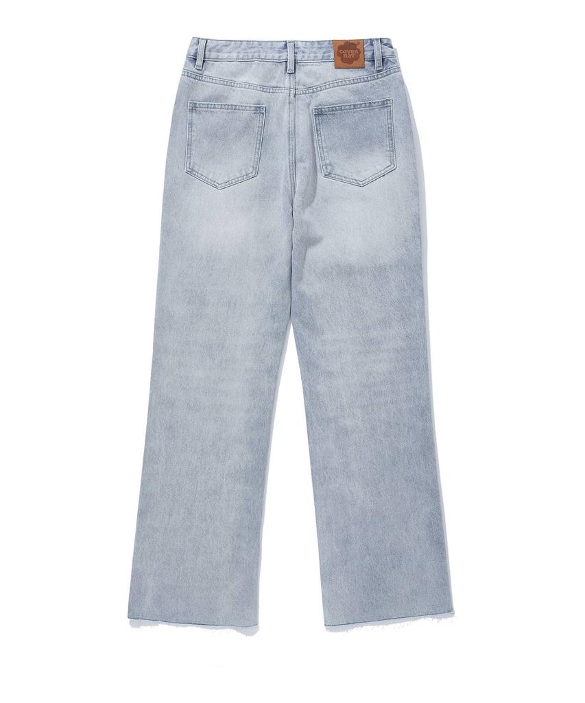 COVERNAT WOMAN Semi Bootcut Denim Pants Light Blue