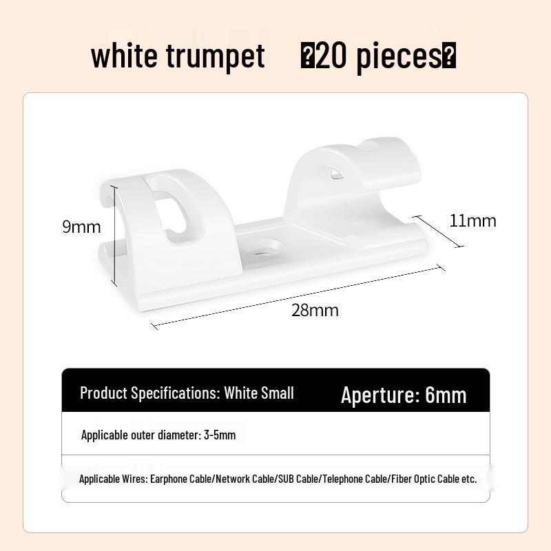 Self-Adhesive Cable Organizer Clip