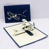 2 Colors Available Foldable Airplane Greeting Card Creative Aviation Enthusiasts Aircraft Helicopter Cultural Greeting Cards