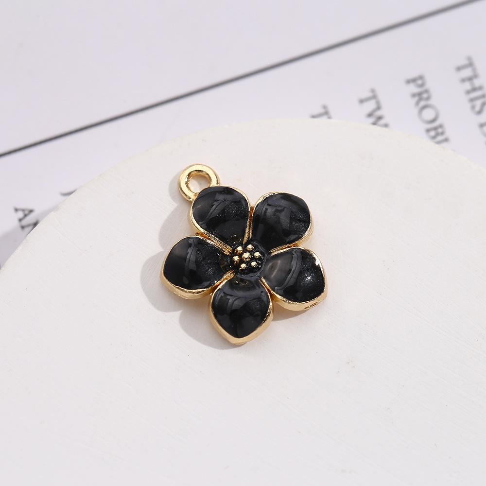 Alloy Dripping Cherry Blossom Five-Petal Diy Jewelry Accessories, Necklace Small Pendant, Hair Accessories, Bracelet Material