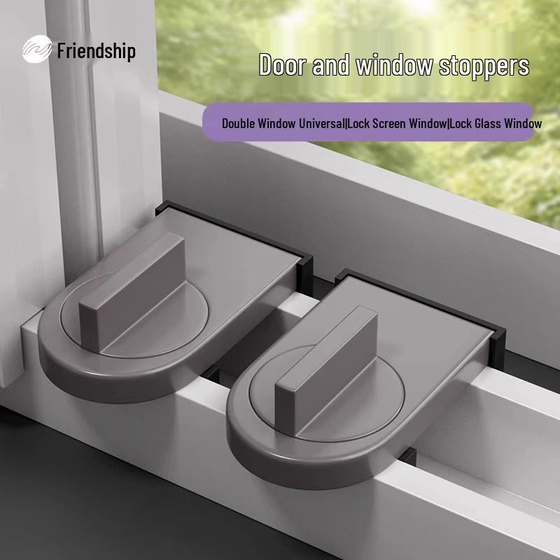 Screen and Sliding Door Restrictor Lock: No-Punch Window and Door Stopper