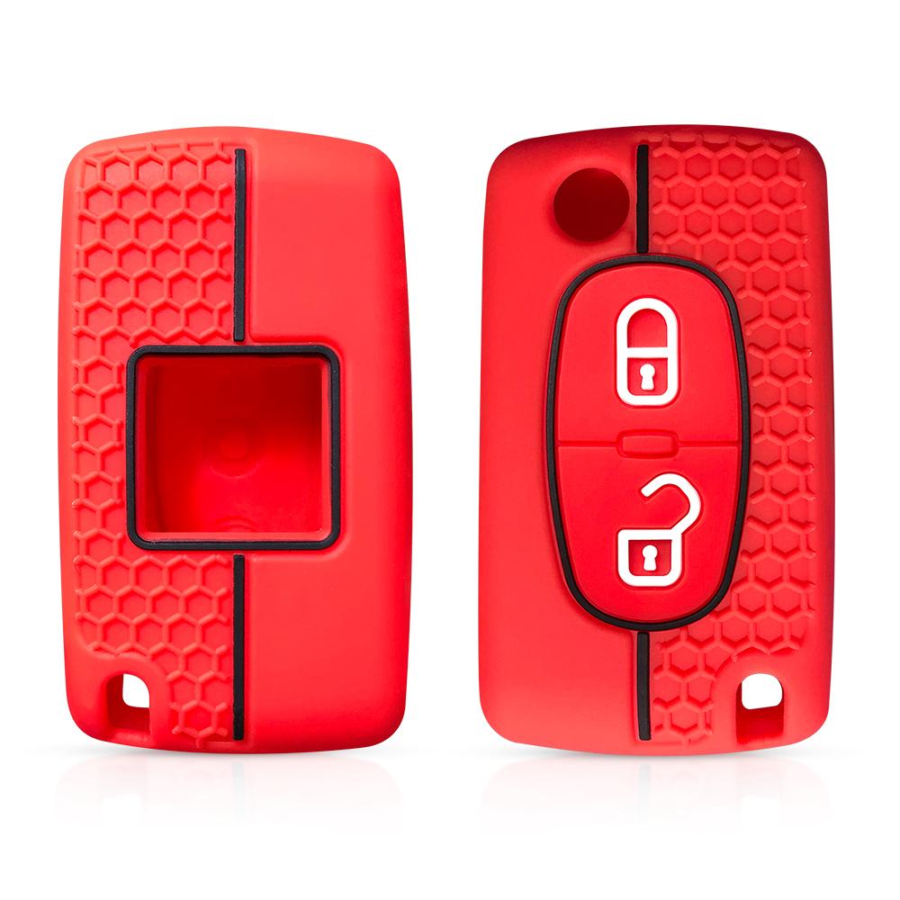 2 Button Key Case Cover for Citroen C-Crosser C3 C4 Picasso Berlingo Case for Peugeot Partner Tepee 207 307 308 407 Keychain