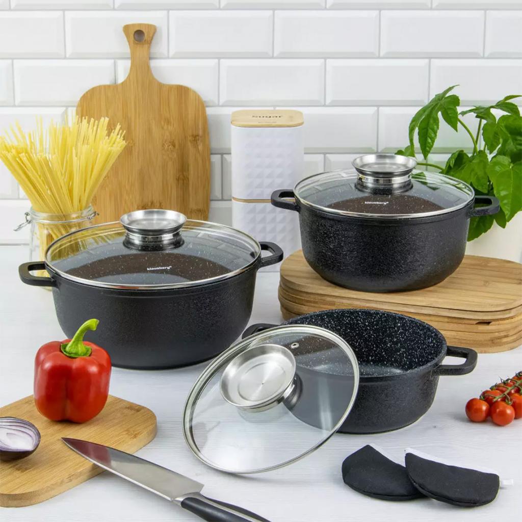 KLAUSBERG KB-7359 8-PIECE GRANITE POTS SET