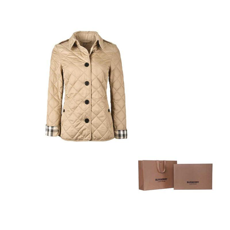Burberry Women's Diamond Quilted Jacket Beige 80658721