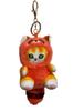 Cute fluffy cat plush Mofu set Plush cat keychain, Sand, 4-color (gray, brown, orange, beige) keychain, [Product]