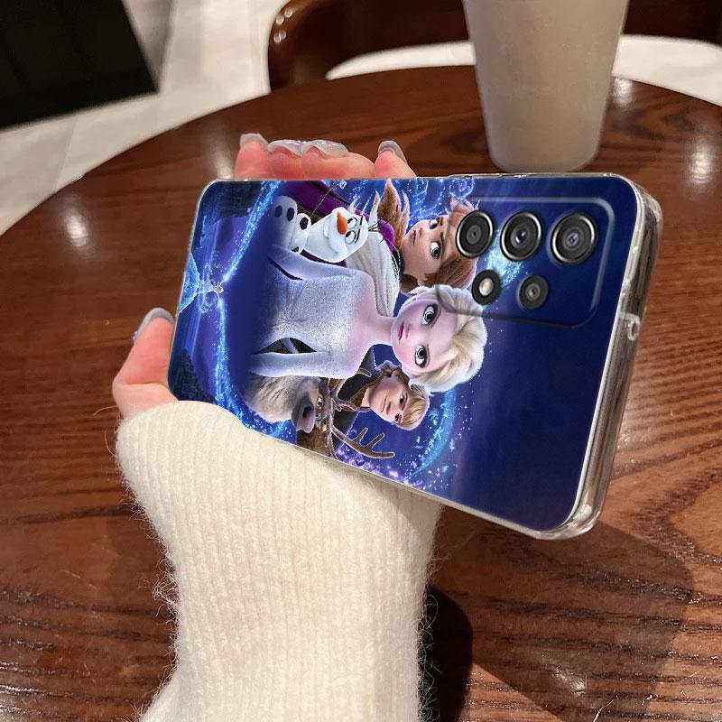 Clear Case For Samsung Galaxy A57 A37 A56 A36 Cases A55 A54 A35 A26 A07 A17 A16 A06 A34 A15 Soft Cover Elsa Frozen Art Princess