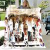 BTS 3D Kpop Bangtan Boys Couverture de lit Bureau Maison Randonnée Pique-nique Couette Épaisse Couvre-lit Tendance Couverture en Flanelle