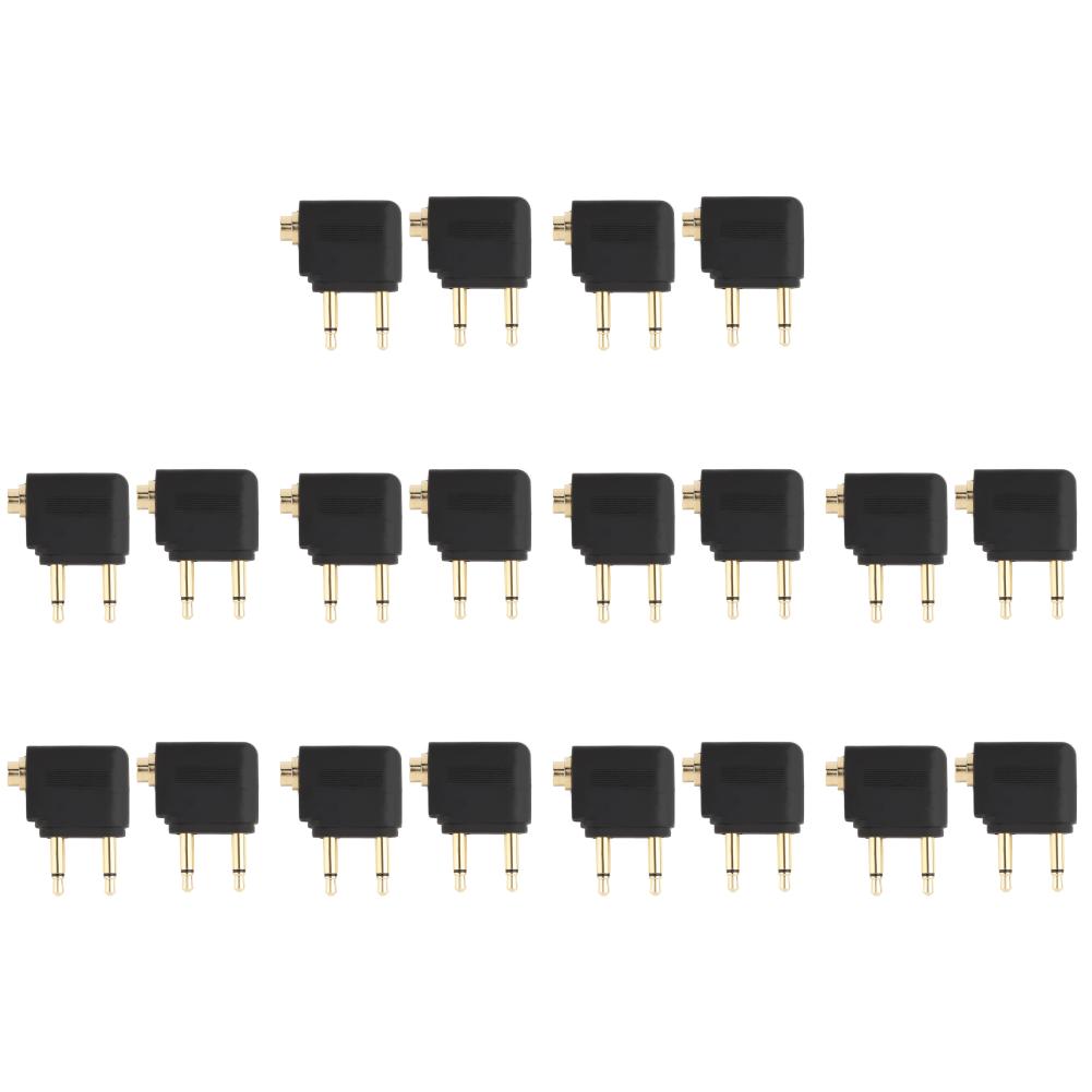 5-20Pcs 3.5mm Jack Airline Airplane Earphone Audio Connector Headset Audio Connector for Airplane Travel Headphone Accessories