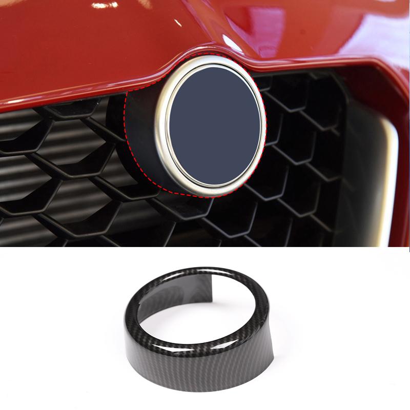 For Alfa Romeo Giulia 2017 2018 2019-2025 Car Front Bumper Air Grilles V Frame Decoration Trim Sticker Logo Cover Accessories