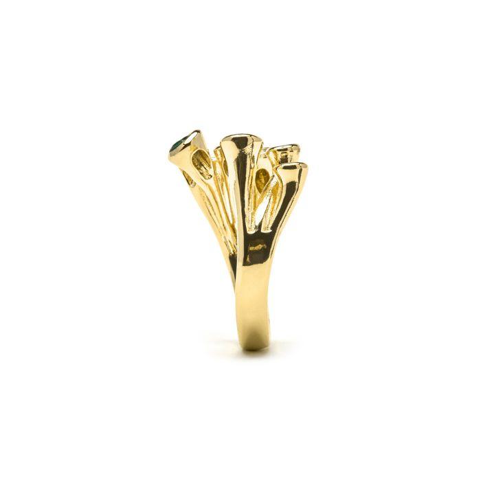 Prsten - LUXENTER - Yter - Černý lak - 18karátové zlato - Šířka 2,6 mm