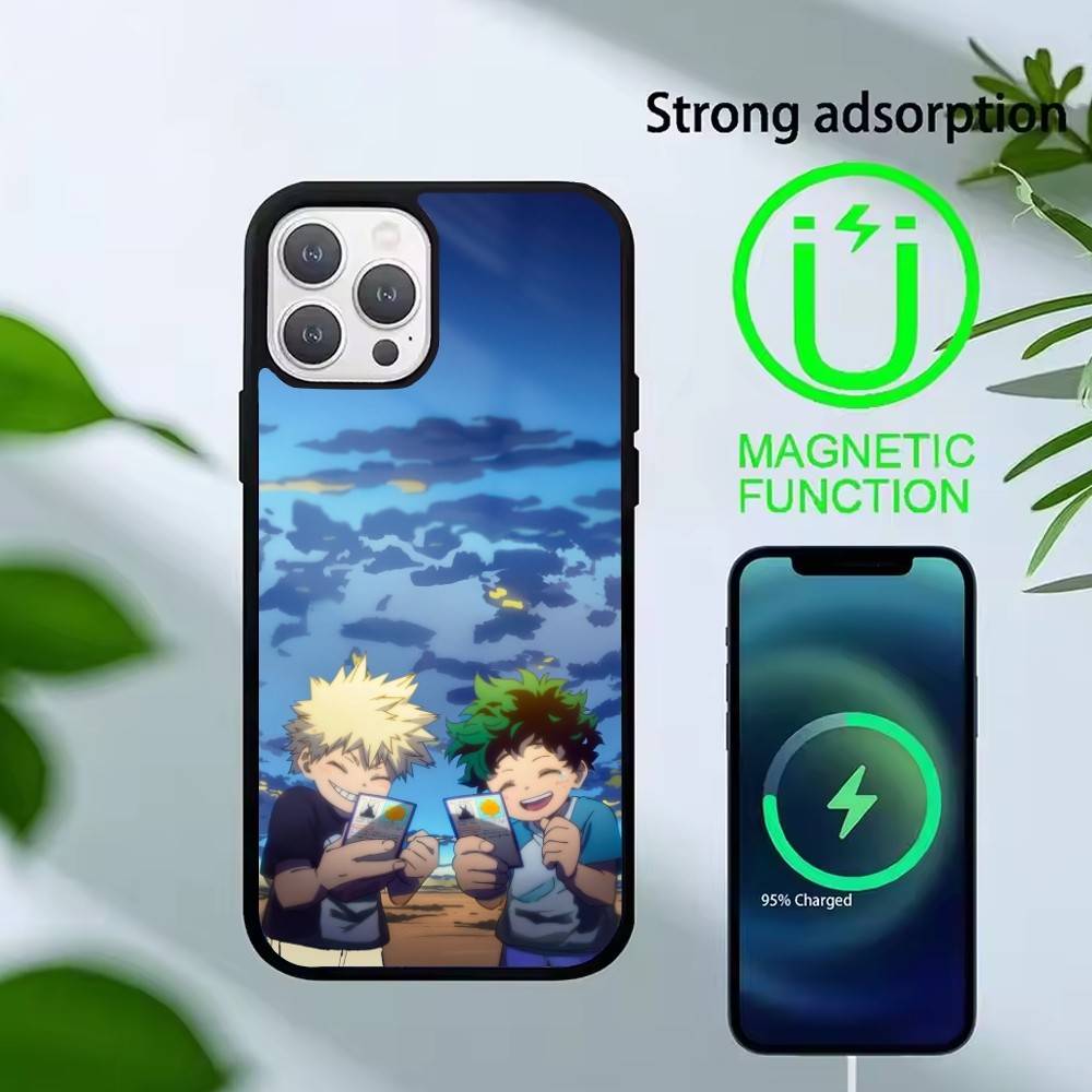 Katsuki Bakugo R-Hero Academia Phone Case For iPhone 14,16,15,13,17,12,Plus,Pro,Max Magnetic For Magsafe Frosted Cover