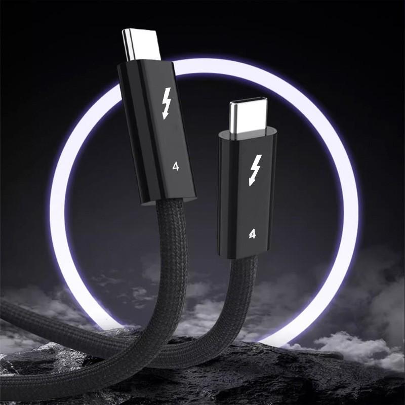 Thunderbolt 5 Type-C Cable: 80Gbps, 16K Display, 240W Charging, Thunderbolt 4 Compatible.