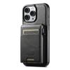 SUTENI H19 For iPhone 16 Pro Magnetic Case Waxy Texture Card Slots Leather Back Phone Cover