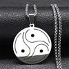 Trendy BDSM Symbol Pendant Necklace for Men Women Stainless Steel Silver Color Necklace Hip Hop Party Chain Jewelry N8096S06