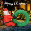 3.28FT LED Light Xmas Inflatable Santa swimming circle Toys Yard Lawn Party Decoration Home Ornaments Supplies Christmas Gifts