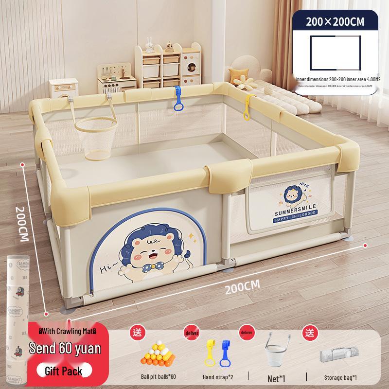 Indoor Baby Playpen & Crawling Mat: Safe Protective Fence & Walker