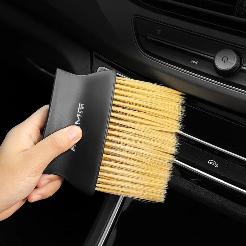 Car Dedusting Brush Air Outlet Cleaning Brush Stickers For Mercedes Benz C400 C450 C160 C180 C200 C220 C250 C300 C350 C Class PH8