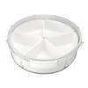 Sensory Bin with Lid Removable Storage Inserts 5 Grids Multifunctional White Sensory Bins for