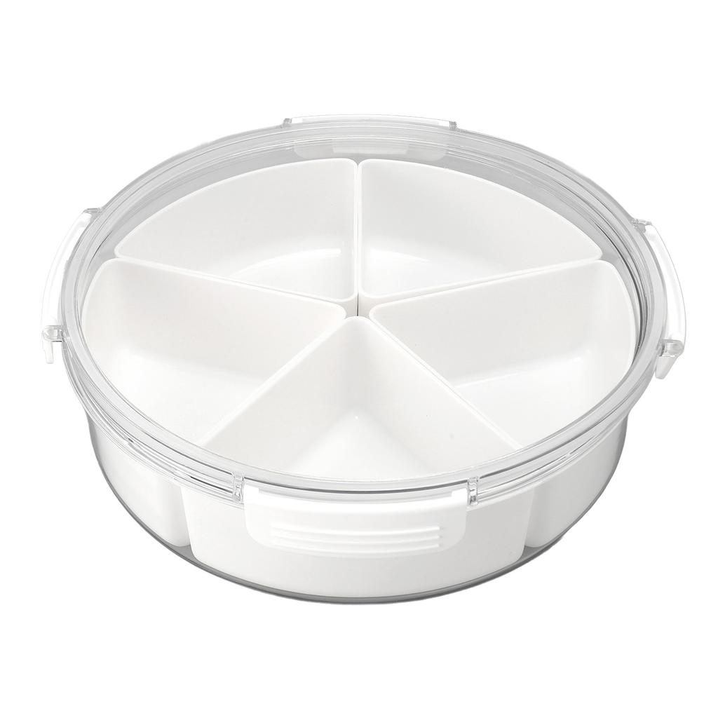 Sensory Bin with Lid Removable Storage Inserts 5 Grids Multifunctional White Sensory Bins for