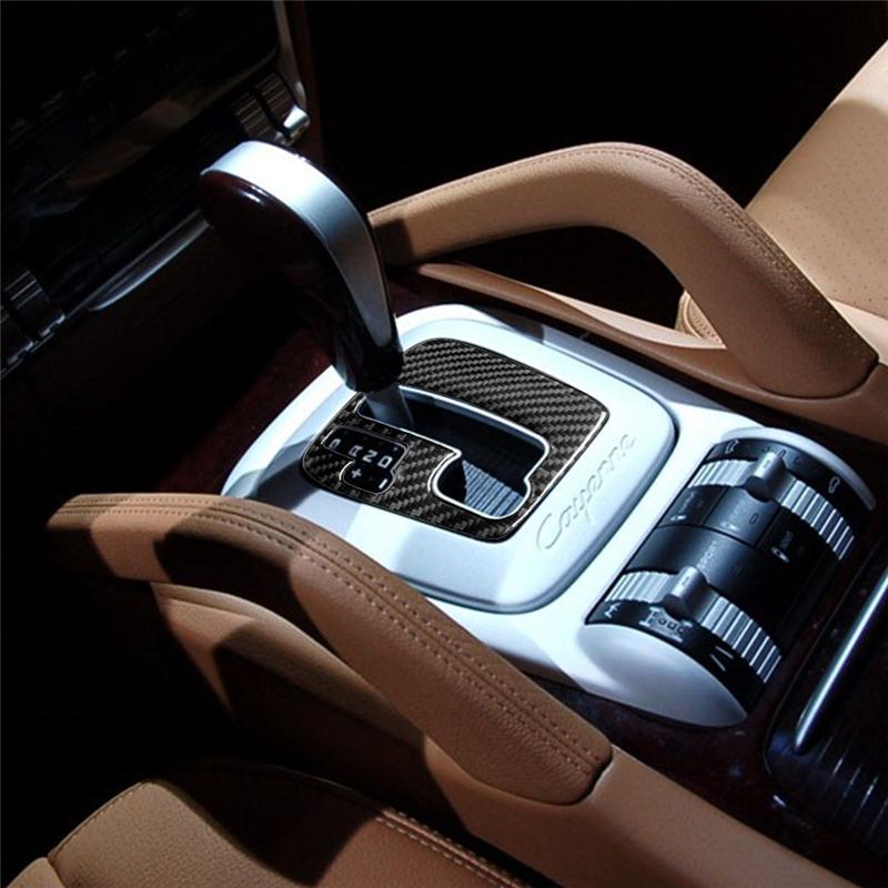 Car Gear Shift Water Cup Holder Panel Decoration Cover Trim Stickers For Porsche Cayenne Sport SUV 2003-2010 With Navigation