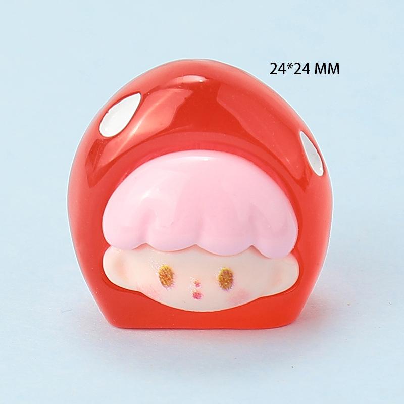 Resin Cartoon Luminous Three-Dimensional Fruit Diy Jewelry Accessories Keychain Car Pendant Handmade Materials