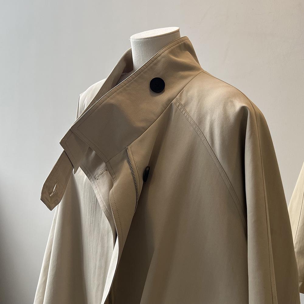 Yan Shuang Women's Korean Style Mid-Length Trench Coat - Autumn British Niche Loose Cape (3165)