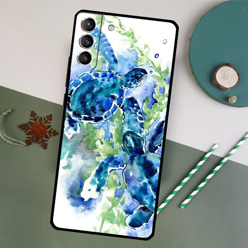 Sea Turtles Case For Samsung Galaxy S23 S22 Ultra S20 S21 FE S8 S9 S10 Plus Note 10 20 Ultra Back Cover