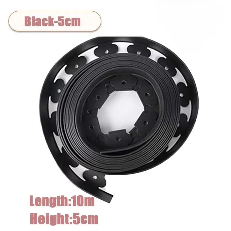 5/10cm L-Shaped Garden Grass Stone Border Black Edge Divider for Outdoor Landscaping LawnGreenery Barrier for Garden Decoration