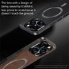Für iPhone 16 Pro Hülle Kompatibel mit MagSafe PU TPU PC Handy Rückseite mit Metall Linsenrahmen