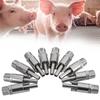 Trinkbecher mit Strohhalm für Schweine, automatischer Tränkebecher, großer Wasserdurchfluss, Tränkebrunnen für Schweine, Tränkezubehör, Edelstahl