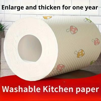 1 Roll (50/100/200/400 PCS) of Lazy Cloth Disposable Kitchen Tissue Washable Wet and Dry Dual-use Towel Dishwashing Cloth Non Stick Oil Cloth