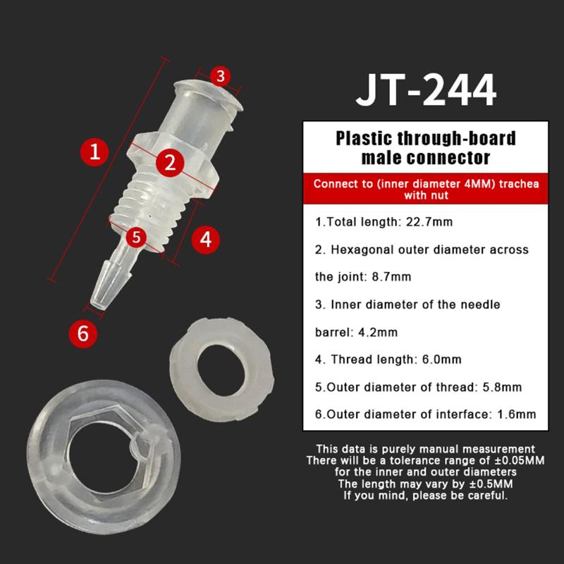 1PC Luer Lock Adapter Straight Through Plate PP Plastic Air Valve Pipe Subpackaging Instrument Syringe Air Tube Connector