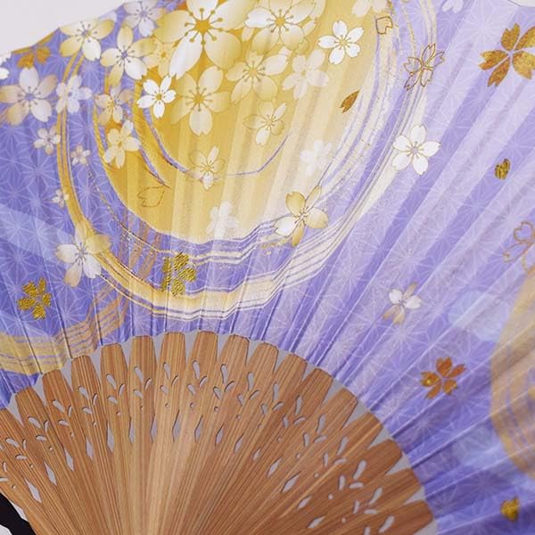 Senbonzakura Cherry Paper by Shojuan (Thousand Blossoms) Fan, 21cm, (Purple)