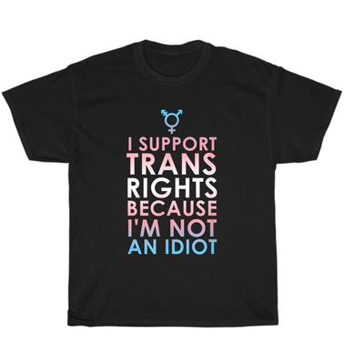 Alleato Transgender Io Supporto i Diritti Trans Mese dell'Orgoglio Bandiera LGBT LGBTQ+ Maglietta NUOVA