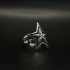 Adjustable Open Star Ring Men Women Vintage Rock Punk Geometric Copper Jewelry