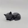 Estátua de Gato Dormindo, Miniatura de Gato Fofa para Mesa Estante, Decoração Geométrica Moderna Impressa em 3D Presente para Amantes de Gatos