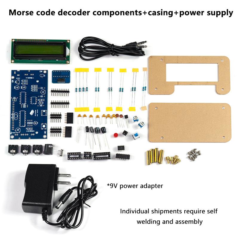 Dc 9V Diy Cw Trainer Decoder Kit Cw Decoder Morse Code Reader Lcd Display Radio Circuit Board Electronic Welding Practice Kits