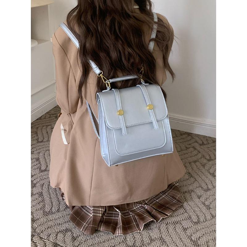 

Silver Backpack for Women In Summer New Trendy Student Backpack One-shoulder Handbag Travel Bag School Bag
