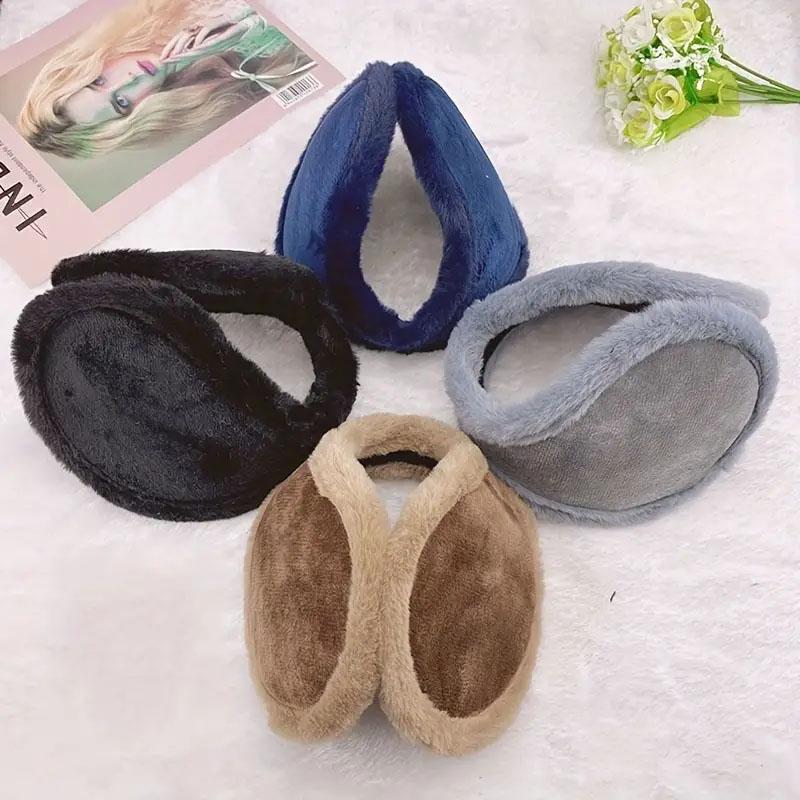 1/2pcs/Thermal Soft Plush Earmuffs Man Winter Thicken Ear Warmer Outdoor Sports Windproof Coldproof Ear Cover