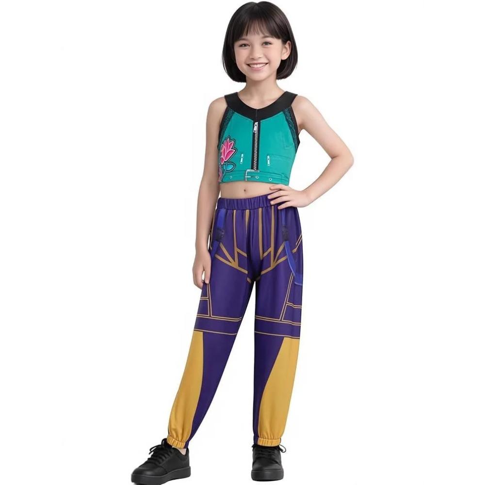 K-POP Hunter Girl Group Cosplay Costume Halloween Performance Milk Silk Polyester Street Style Sexy Trendy Demon Hunter Outfit
